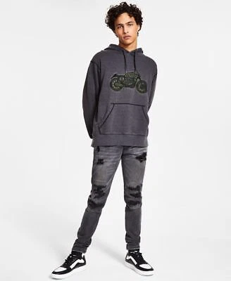 Heroes Motors Mens Pullover Graphic Hoodie Black L BLACK Size LARGE S/S
