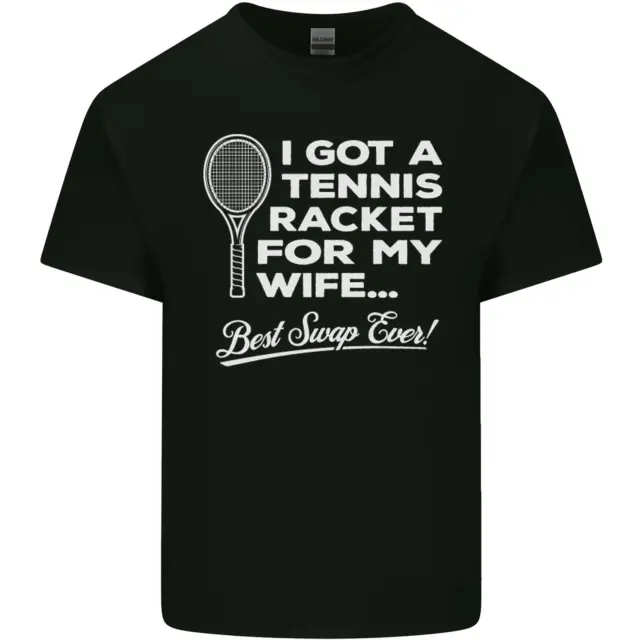 Un Tennis Racchetta per My Wife Migliore Swap Mai! Uomo Cotone T-Shirt