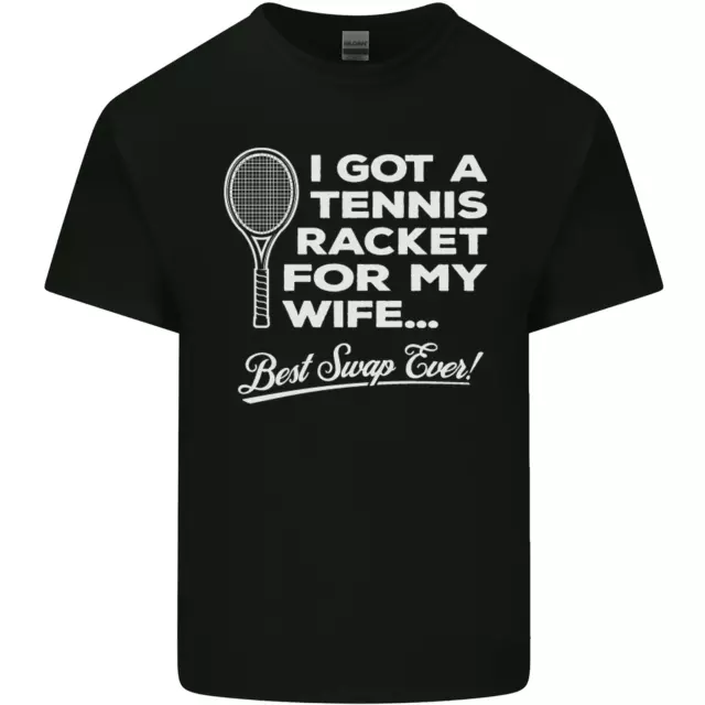 Un Tennis Racchetta per My Wife Migliore Swap Mai! Uomo Cotone T-Shirt