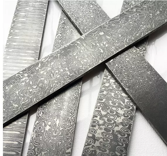 Damascus Steel DIY Knife Making Material Steel Knife Blade Blanks, Heat Treated