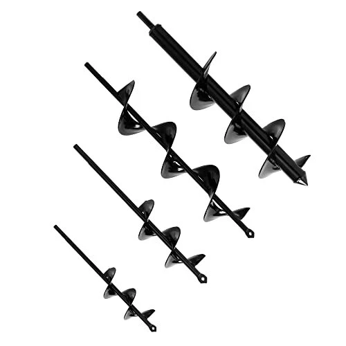 Set of 4 (1.6x9", 2.4x12", 3.2x16", 4x16") Auger Drill Bit for Planting -