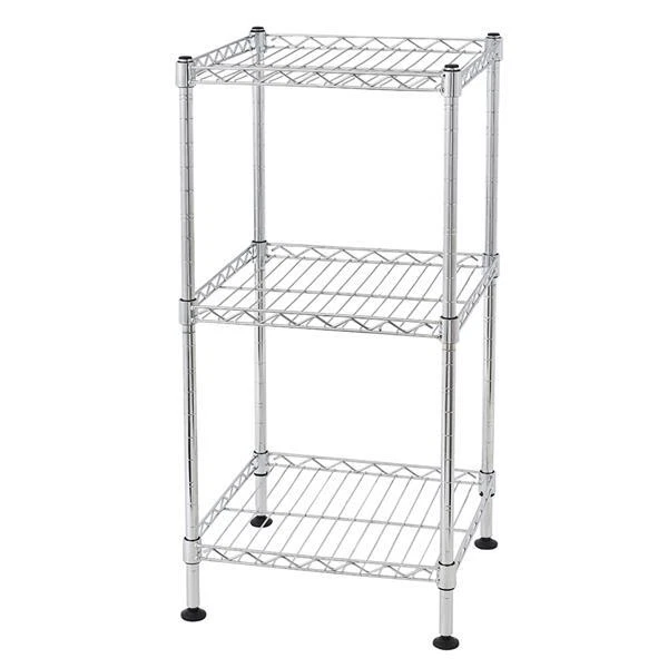 3TIER STEEL WIRE Shelving Tower Shelf Bookcase Bookshelf Utility Rack