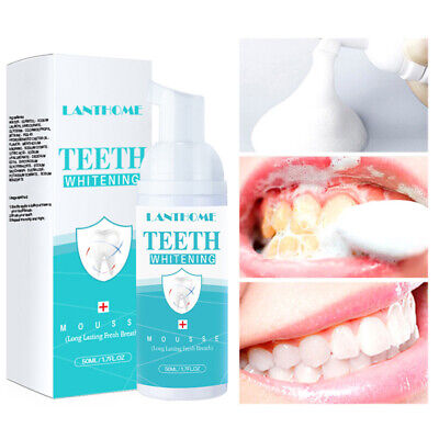 Blanqueamiento dental unisex espuma pasta de dientes noble eliminación dientes limpiador profundo ☀