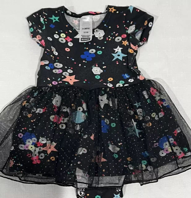 Bonds Baby Girl Tutu Dress Size 0 - 3 Months Party Dress Cotton