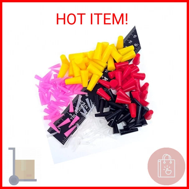 175 Piece Powder Coating Plugs High Temp Silicone Rubber Tapered Stopper Kit