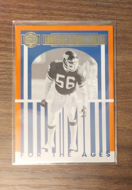 Lawrence Taylor Giants 2023 Legacy Football NFL  For the Ages Insert Orange /249