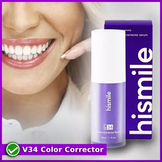 V34 Purple Color Corrector Teeth Toothpaste Mousse Effective Whitening Cleaning✅