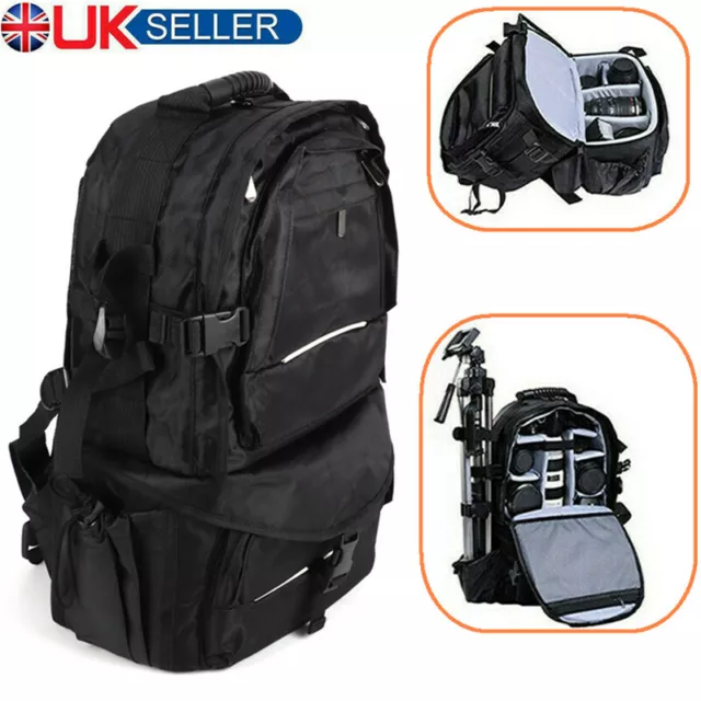 X-Large Digital Camera Bag Backpack SLR DSLR Case for Nikon Sony Canon Rucksack