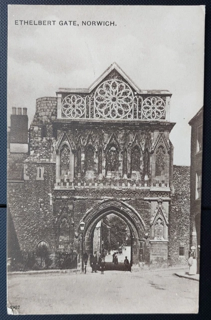 Norfolk Postcard: The Ethelbert Gate, Norwich. Jarrolds Series, Unposted