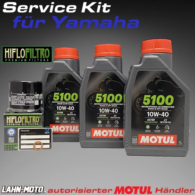 Ölfilter Seat Ibiza 6j Motul 10W-40 Öl HiFlo Ölfilter Für Yamaha YZF-R6, 99- 05, RJ03 RJ05 RJ09 - Ölwechselset Inkl. Motoröl, Racing Filter, Dichtring Castrol 10w40