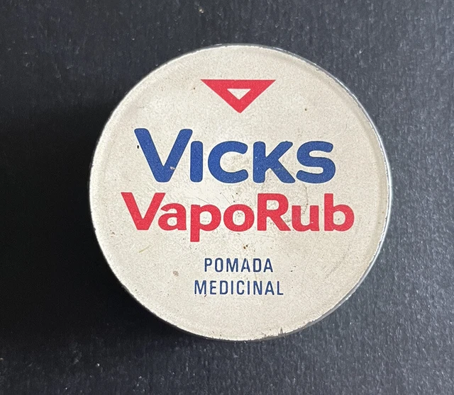 Rare VICKS VapoRub Small Box Pillbox Cajita Metálica Original