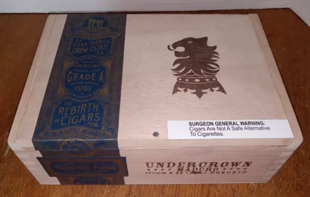 UNDERCROWN MADURO ROBUSTO LA GRAN FABRICA DREW ESTATE Used Empty Cigar Box