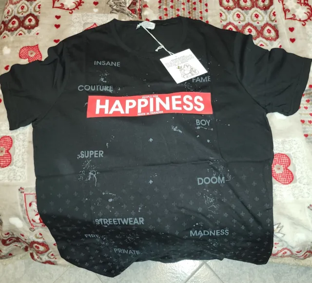 t-shirt bambino happiness xl