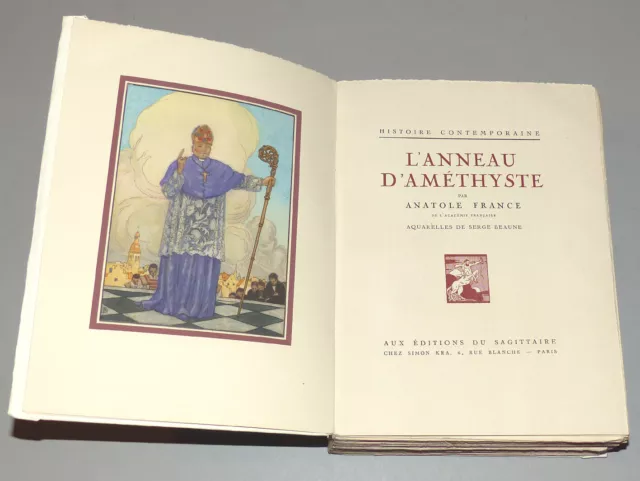 Anatole FRANCE Histoire Contemporaine 4 tomes aquarelles de Serge BEAUNE