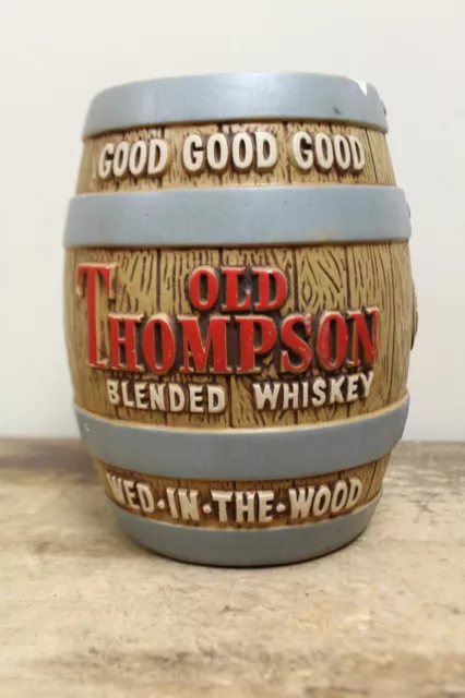 Vintage Old Thompson Whiskey Back Bar Beer Chalk Bank Display