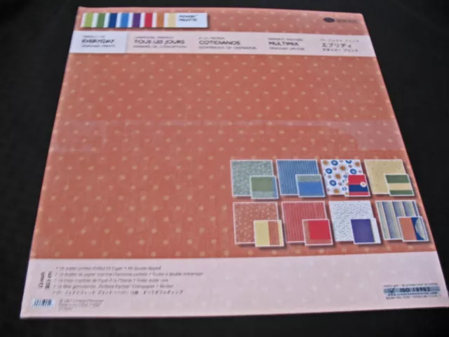 Creative Memories TODOS LOS DÍAS, PAPEL 12x12, paleta de energía, 16 hojas.