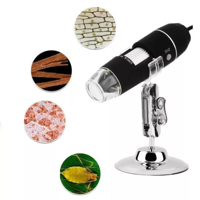 Microscopio Usb Digitale 1000X Pc Notebook Foto Video 8 Led 2.0 Mpx Staffa Micro