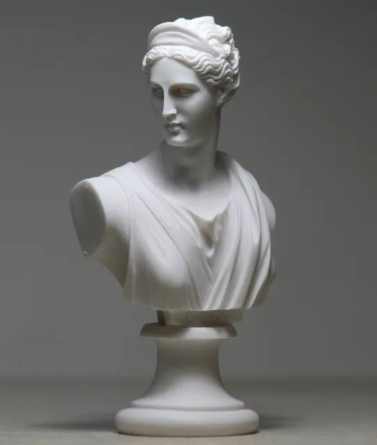 ARTEMIS DIANA Bust Head Greek Roman Goddess Statue Handmade Sculpture 5.91inches