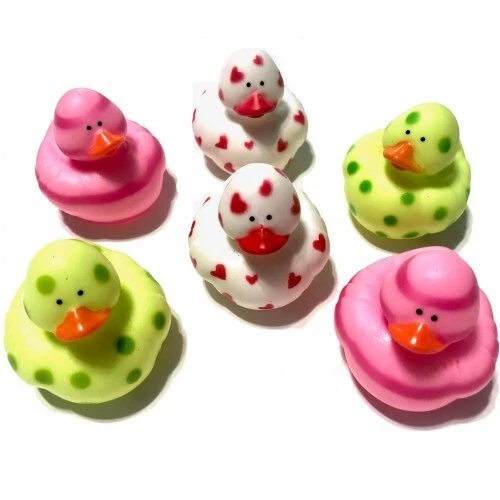 6 Patos De Crucero De Día De San Valentín Pintados Patos De Goma Crucero 2"