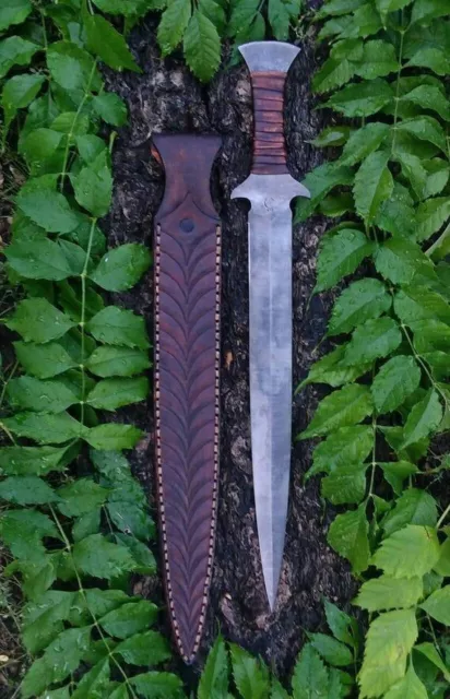 Integral medieval short sword hand forged handmade