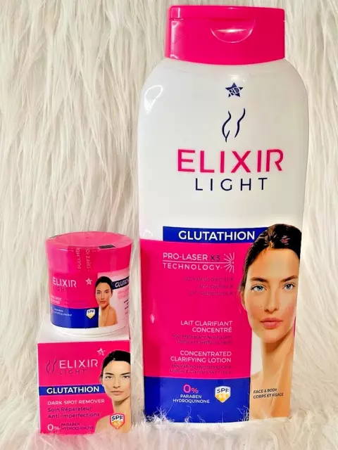 Elixir Light  Duo Lait Corporel Et Creme  Ultra Clarifiante Anti Imperfections