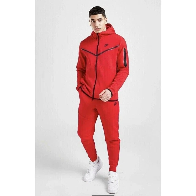 NIKE SPORTSWEAR TECH fleece Full Tracksuit University Red Men’s Size M