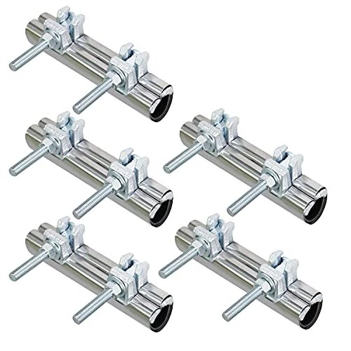HIGHCRAFT 60150TTSD-5 Single Pipe Repair Clamp 1-1/2'' Double Bolt 6” Long St...