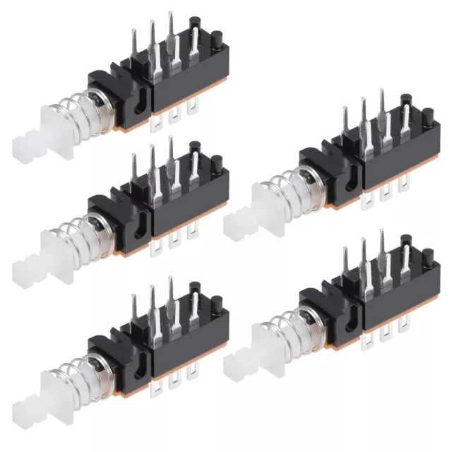 Momentary Push Button Switch DPDT 2 Pole 6 Pin 1 Position 5pcs