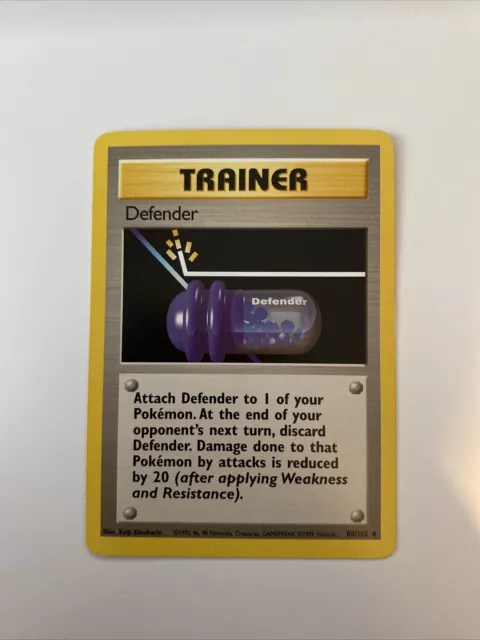 Pokemon Card Defender 80/102 Trainer Item Pokemon Tcg Ccg