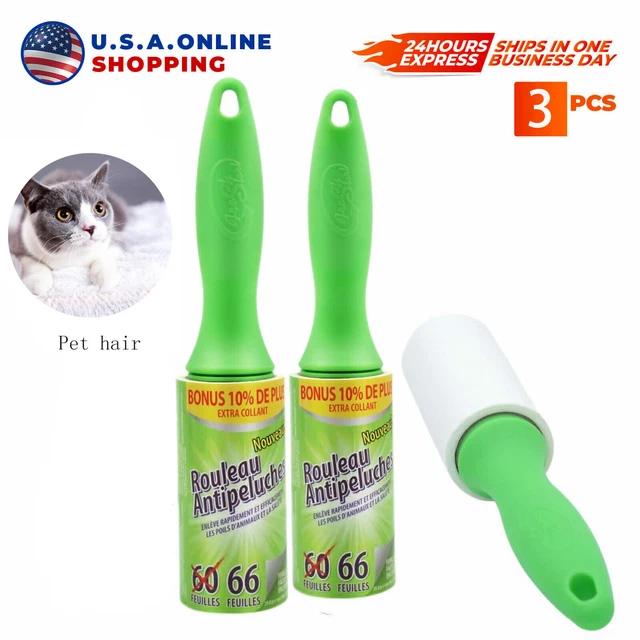 198 Sheets Extra Sticky Lint Rollers Pet Hair Remover for Furniture Clothes 8.8"