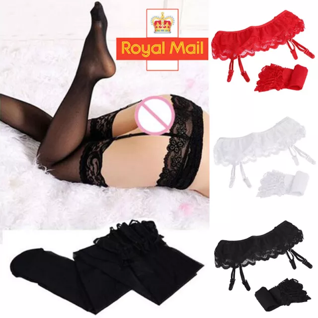 Suspender Belt or Set with Stockings - Lace Wide Narrow Slim Deep FAST SHIPPING