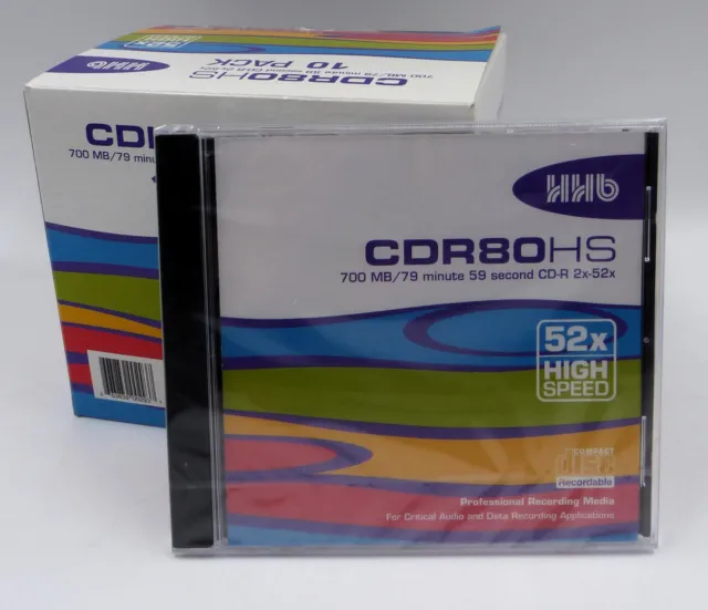 HHB CDR80HS | PROFESSIONAL RECORDING MEDIA | 700 MB | 79' 59" | 2x - 52x | 7 ST.