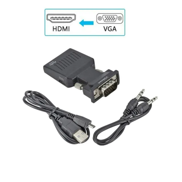 VGA Input To HDMI Output Adapter PC Laptop To HDTV Moniter Projecter Converter