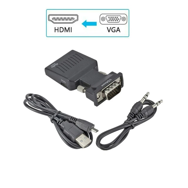 VGA Input To HDMI Output Adapter PC Laptop To HDTV Moniter Projecter Converter
