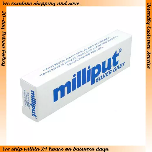 Milliput Silver Grey Putty (Two Part Epoxy Putty, 113.4g)