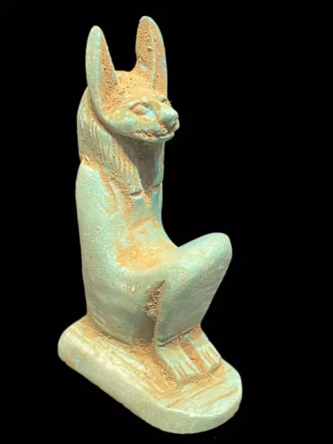 ANCIENT EGYPTIAN HEAVY STONE DOG STATUE DEPICTING THE GOD ANUBIS - 664-332bc (6)