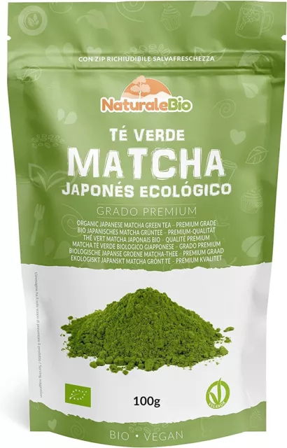 Matcha Té Verde Orgánico Polvo Grado Premium Biológico Cultivado En Japón 100 Gr