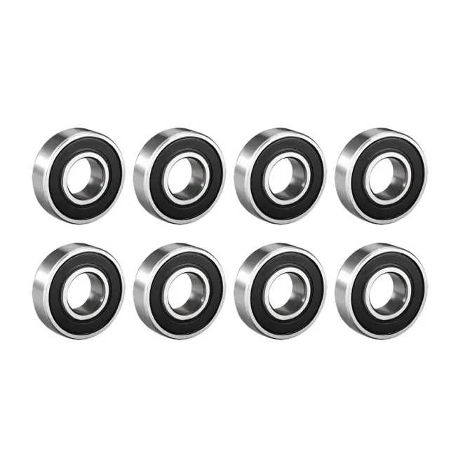 8Pcs 6001-2RS 6001RS 12mm X 28mm X 8mm Deep Groove Ball Bearings Rubber Sealed