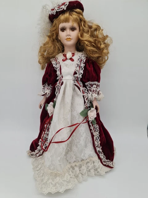 Poupée En Porcelaine De Collection Philippa Thornton, Hauteur 56 Cm, état D'occasion