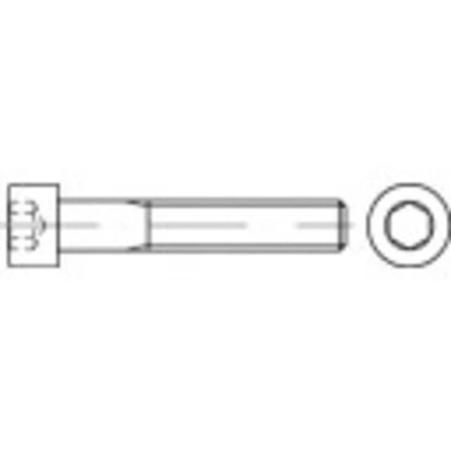 Vis cylindrique TOOLCRAFT 1061809 100 pc(s) M2.5 10 mm tête cylindrique 6 pans