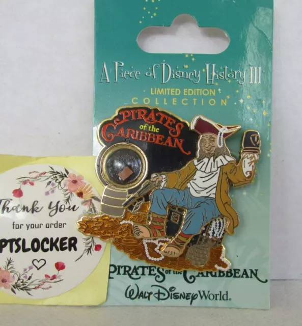 Disney WDW Piece of History 3 Pirates of the Caribbean 2008 Pin LE