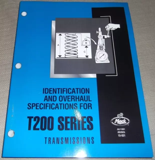 Mack T2050 T2060 T2070T2180 T2090 T2100 Trasmissione Id & Revisione Vista