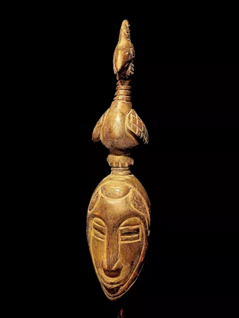 African Antique mask hand carved wooden wall decor tribe art Vintage guro- 1514