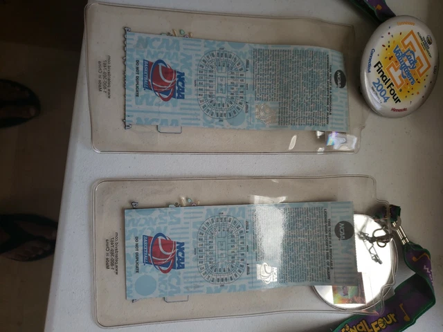 2 2004 NCAA WOMEN's FINAL FOUR CHAMPIONSHIP TICKETs lanyard button Tennesse Vols 7