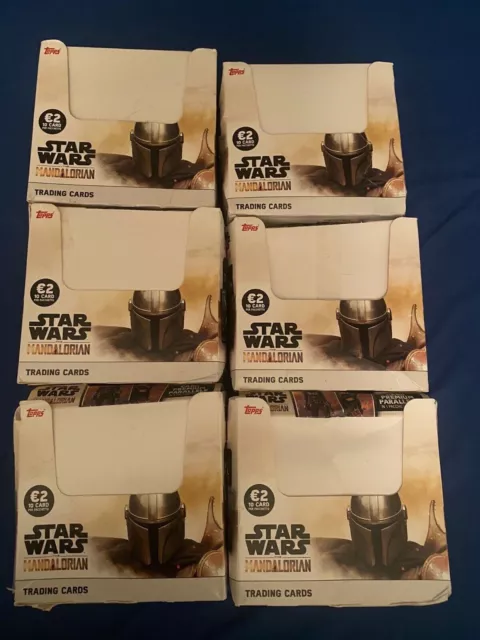 6 box STAR WARS mandalorian da 24 bustine figurine sigillate card Topps