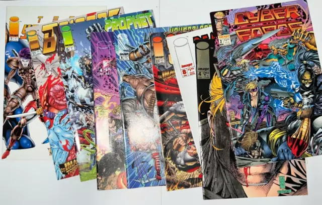 Image Comics Random LOT of 9 (1993) Cyber Force, Prophet, Brigade, Supreme...