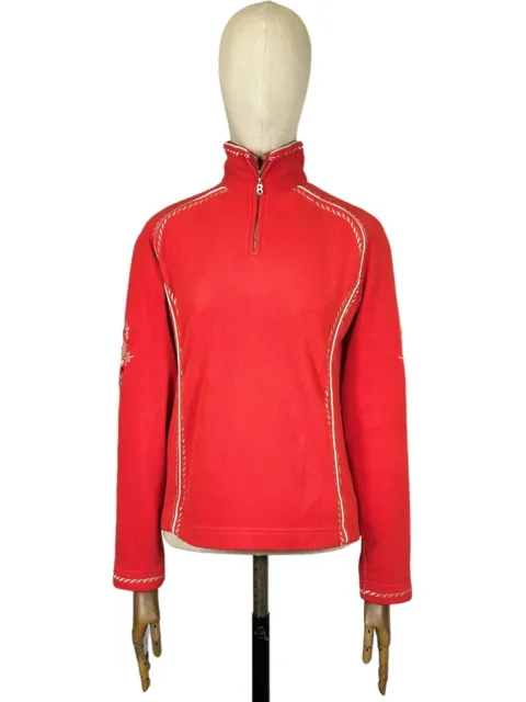 Bogner Fleece Red Women's Pullover Jumper Size 38