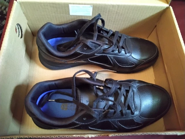 Shoes For Crews Galley II Men Size 9 Wide Slip-Resistant Athletic Work Shoe Blck