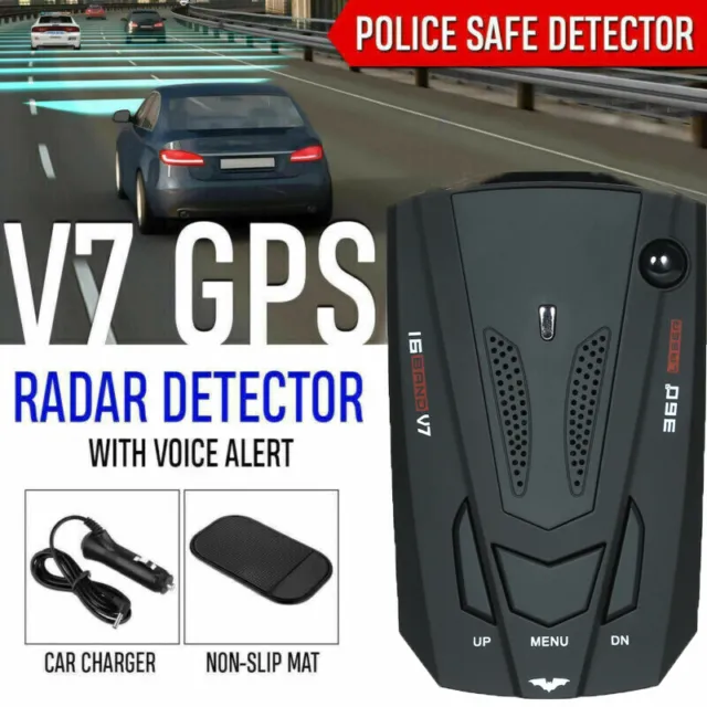 New 16 Band V7 Car Radar GPS Speed 360°Police Safe Detector Voice Alert Laser