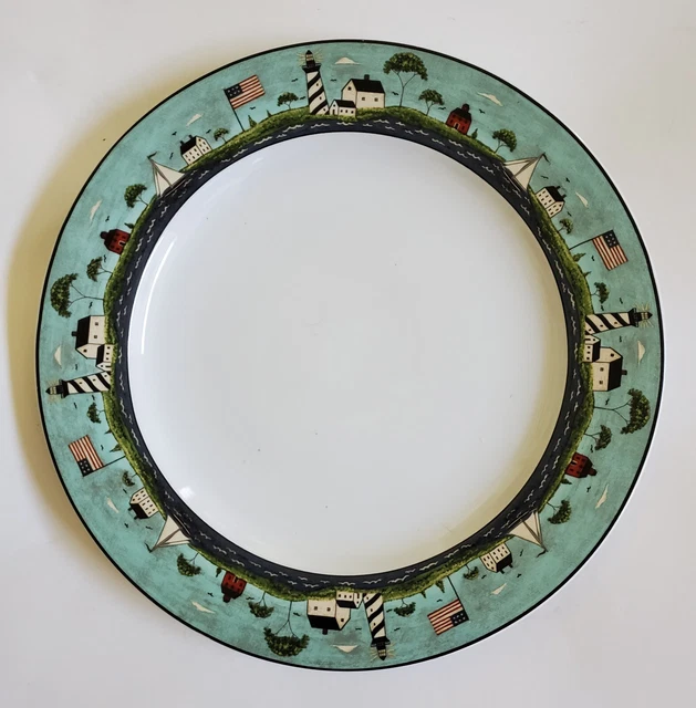 Vintage 1998 WARREN KIMBLE 12" Serving Platter Sakura Coastal Breeze